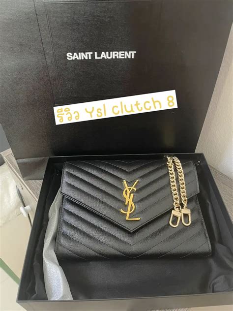 ysl clutch 8 รีวิว|รีวิว ysl clutch 8 อะไหล่ทอง .